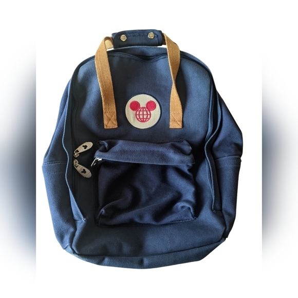 Vintage Disney Parks Collection Backpack Mickey Mouse Navy Backpack RARE - Picture 1 of 12